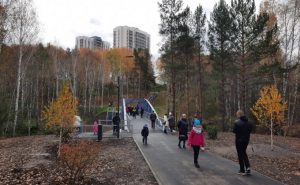 Современный парк из заброшенного оврага сделали в Кольцово
