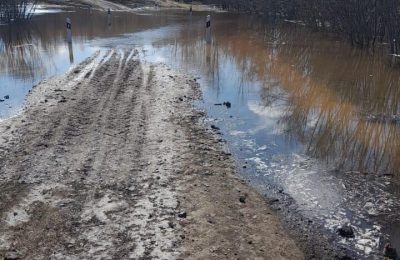 В Северном районе закрыли дорогу из-за паводка
