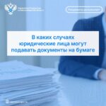 В каких случаях юридические лица могут подавать документы на бумаге