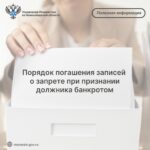 Порядок погашения записей о запрете при признании должника банкротом