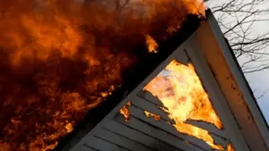 В Венгеровском районе при пожаре пострадал человек