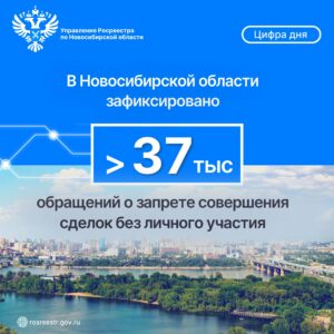 В Новосибирской области зафиксировано более 37 000 обращений о запрете совершения сделок без личного участия