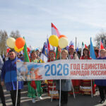 В Венгерово прошла первомайская демонстрация