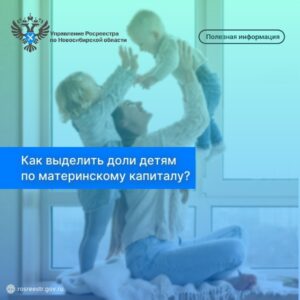 Новосибирцам рассказали, как выделить доли детям по материнскому капиталу