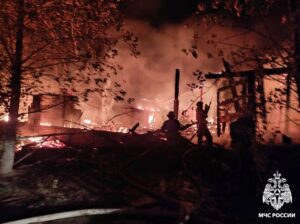 Пожар в яхт-клубе ликвидировали пожарные Новосибирска